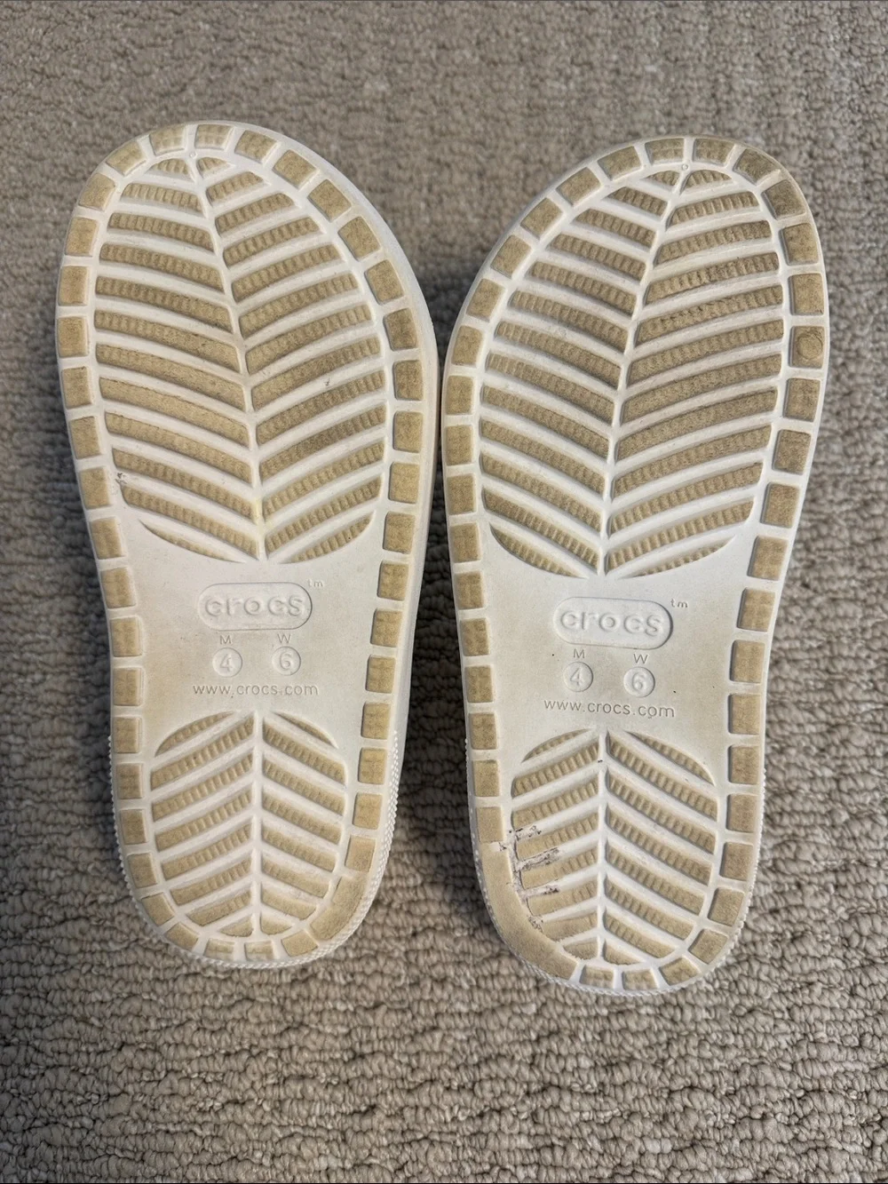 Unisex White Slide Sandals with Gray Fleece Lining
